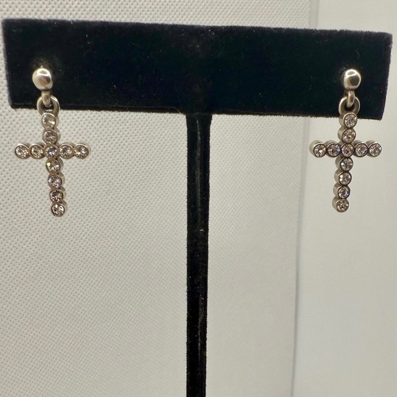 Brighton You are Loved Cross post earrings NWT - Picture 2 of 4